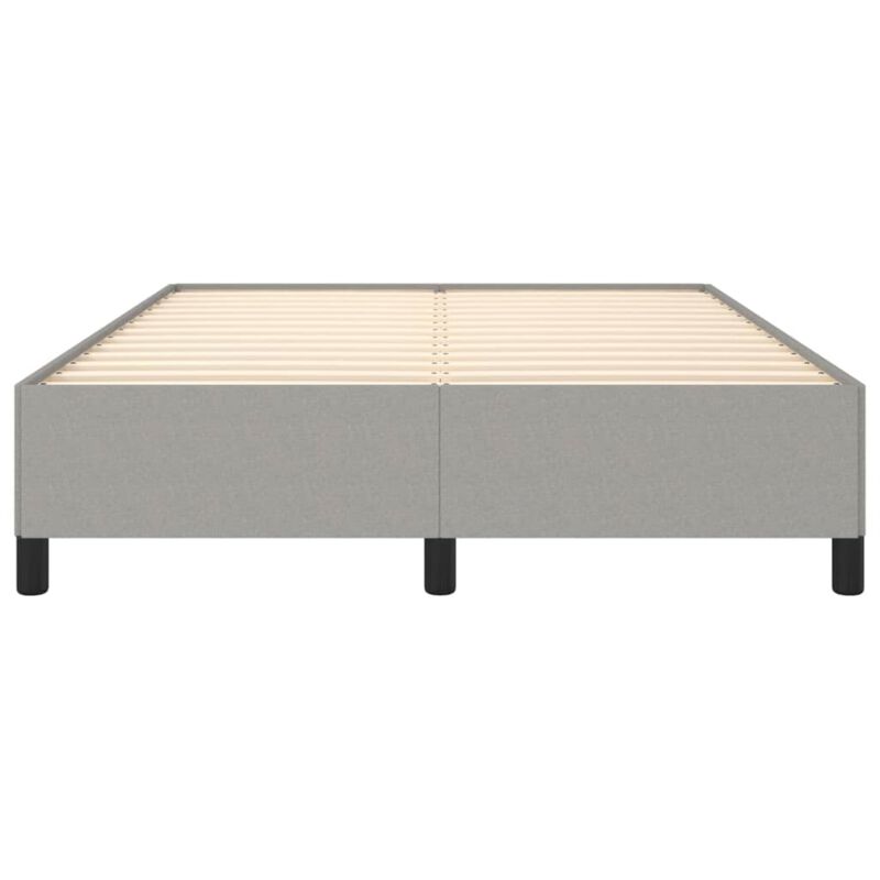 vidaXL Modern Fabric Bed Frame, Full/Double Bed Size, Light Gray - Essential Bedroom Furniture - Suitable for 53.9" x 74.8" Mattress