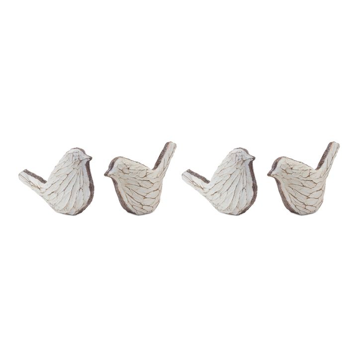 Bird Figurine Decorative Accent for Home or Garden Decor (Set of 4)