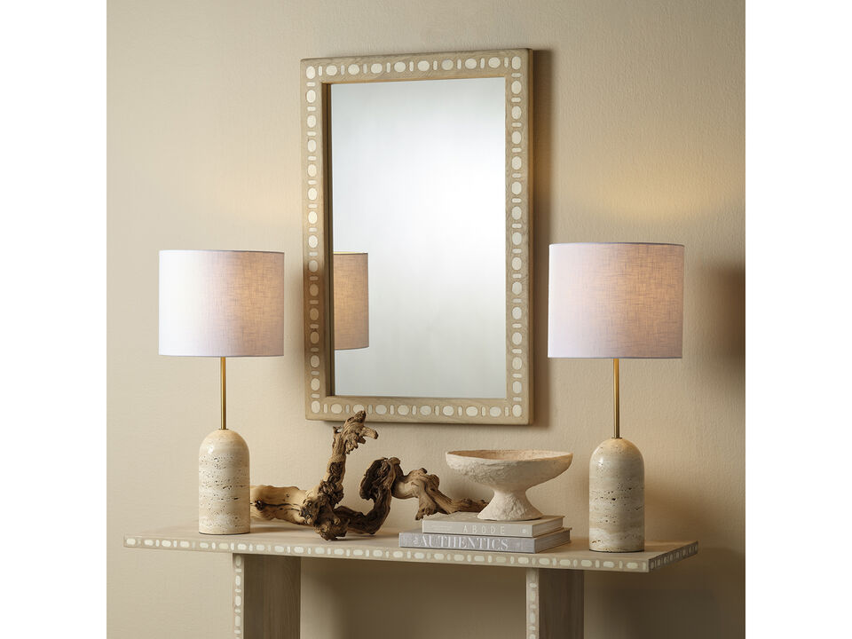 Sama Wood & Bone Inlay Mirror