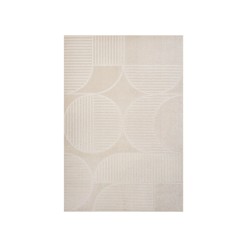 Nordby High-Low Geometric Arch Scandi Striped Indoor/Outdoor Area Rug