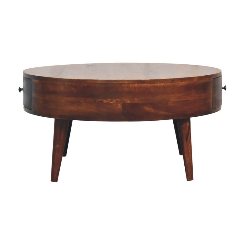 Odyssey Solid Wood 2 Drawer Chestnut Coffee Table