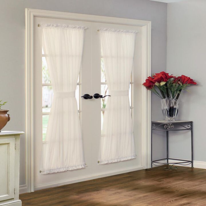 Thermavoile Rhapsody Lined Light Filtering Window Treatment for Doors Rod Pocket Curtain Door Panel 54" x 72"