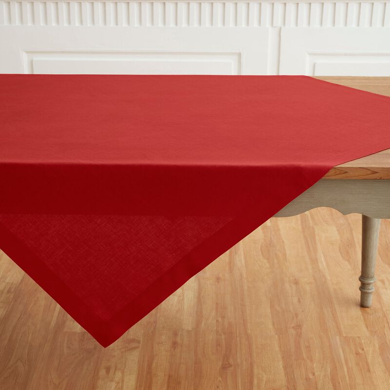 Solino Home 100% Pure Linen Table Throw 52 x 52 Inch | Fete