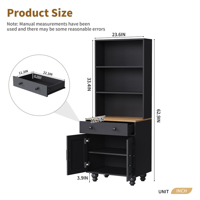 Merax Farmhouse Storage Cabinet with 4 Gourd-Shaped Legs