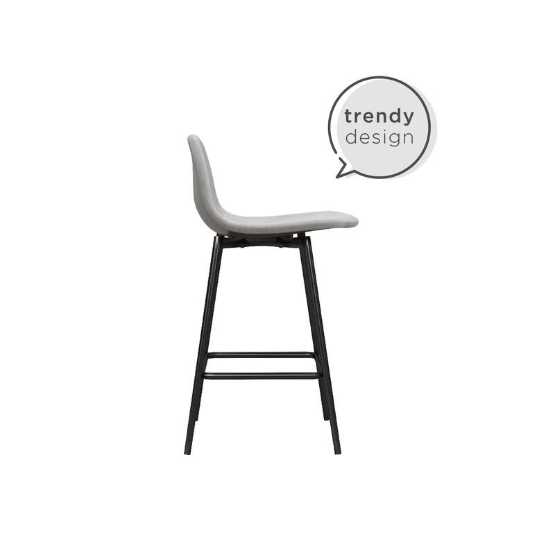 REALROOMS Brandon Upholstered Counter Height Bar Stool