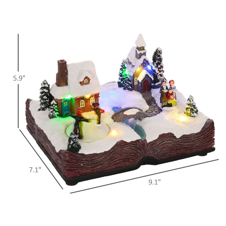 Light-Up Christmas Village Display, Festive Town Scene with LED Lights & Music