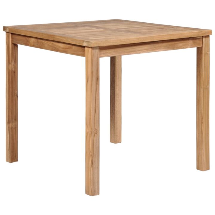 vidaXL Garden Table 31.5"x31.5"x30.3" Solid Teak Wood