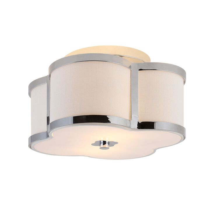 Quatrefoil Scalloped Shade Metal Classic Glam LED Flush Mount