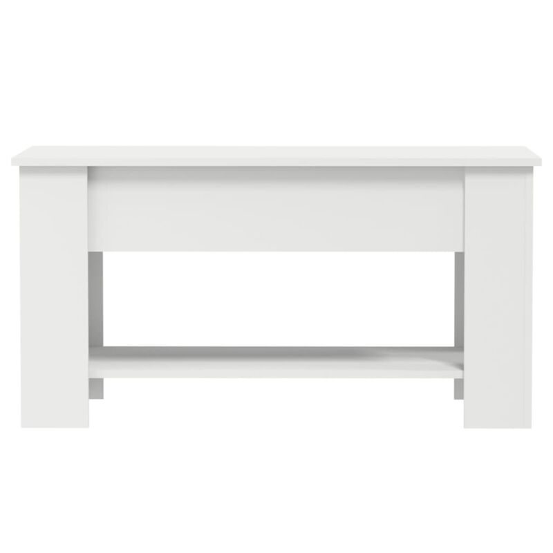 vidaXL Coffee Table White 39.8"x19.3"x20.5" Engineered Wood