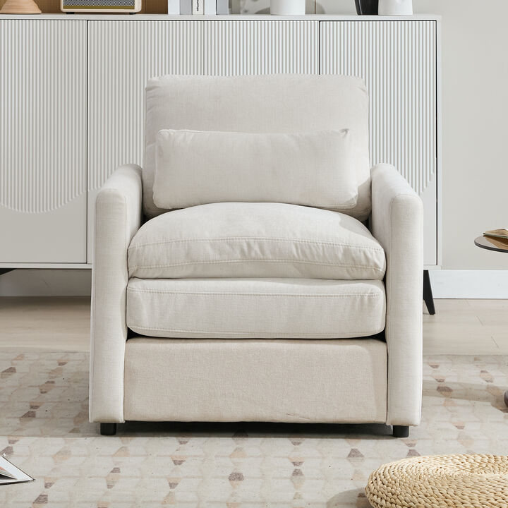 Merax Upholstered Armchair Single Sofa Chair