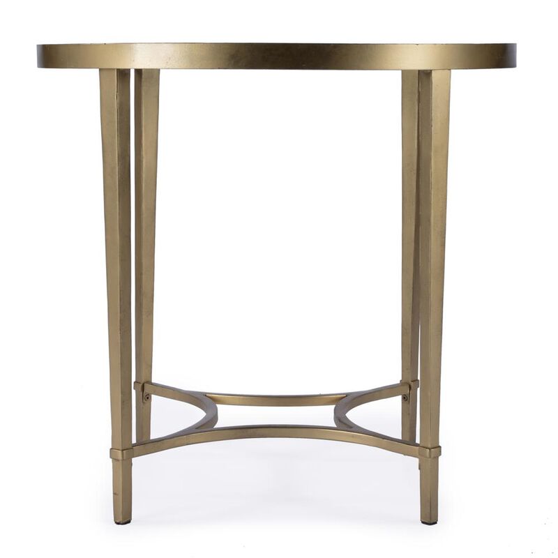 Butler Specialty Company Monica Oval End Table, Gold
