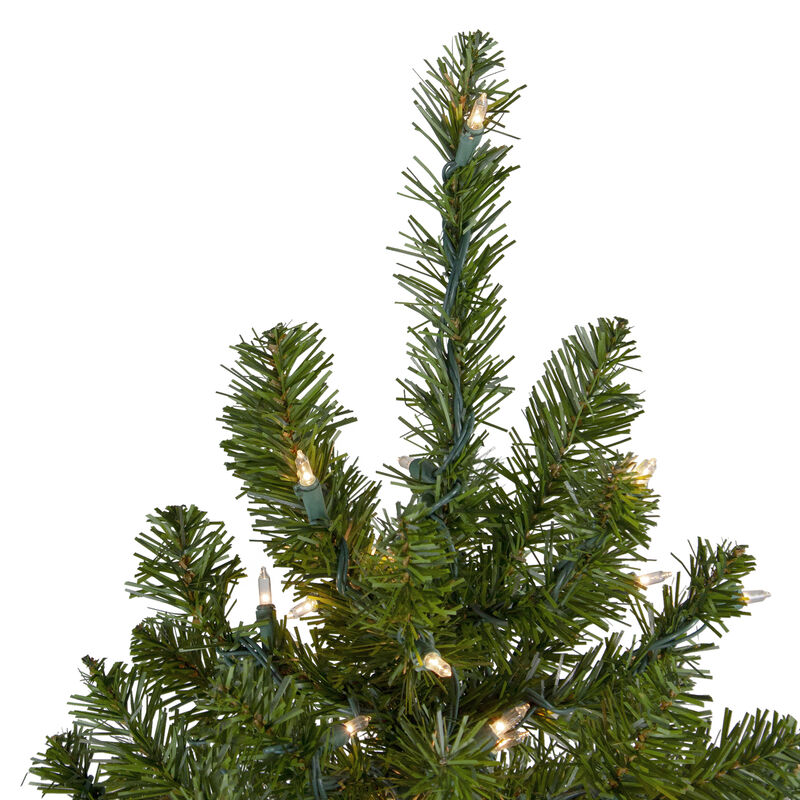 6' Pre-Lit Medium Canadian Pine Artificial Christmas Tree  Clear Lights