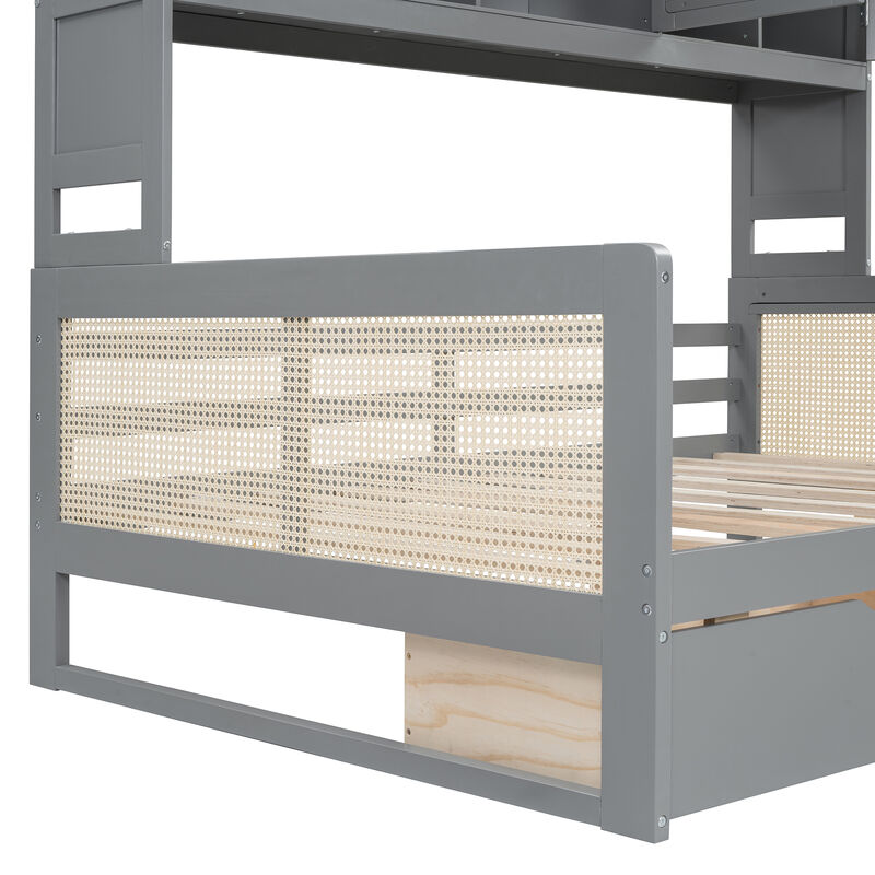 Merax Daybed Bed with 2 Drawers and Cabinet
