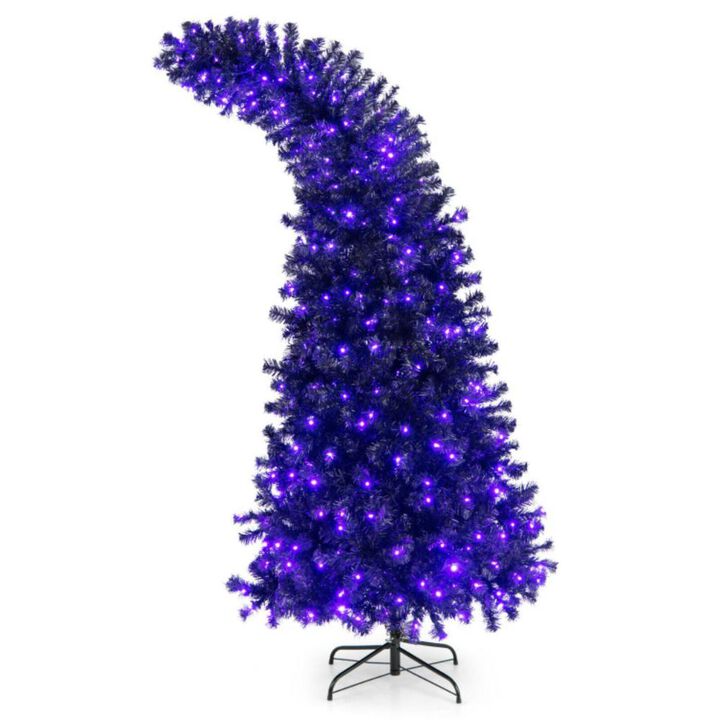 Hivvago 7 Feet Pre-Lit Halloween Tree 8 Flash Modes with 400 Lights