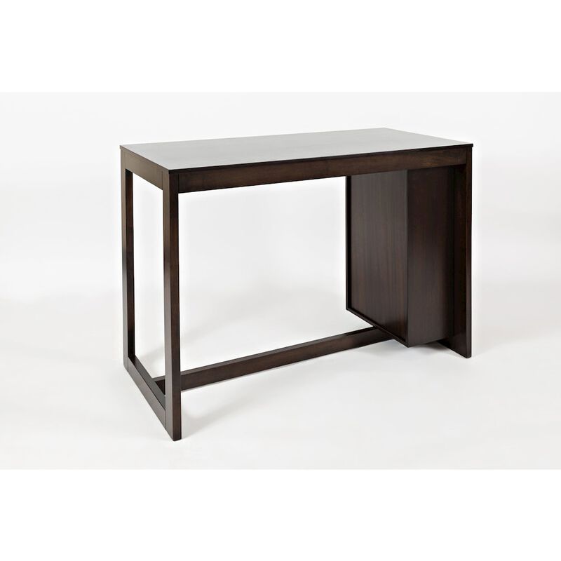 Jofran Tribeca Counter Height 48 Contemporary Dining Table with Built-In Shelving