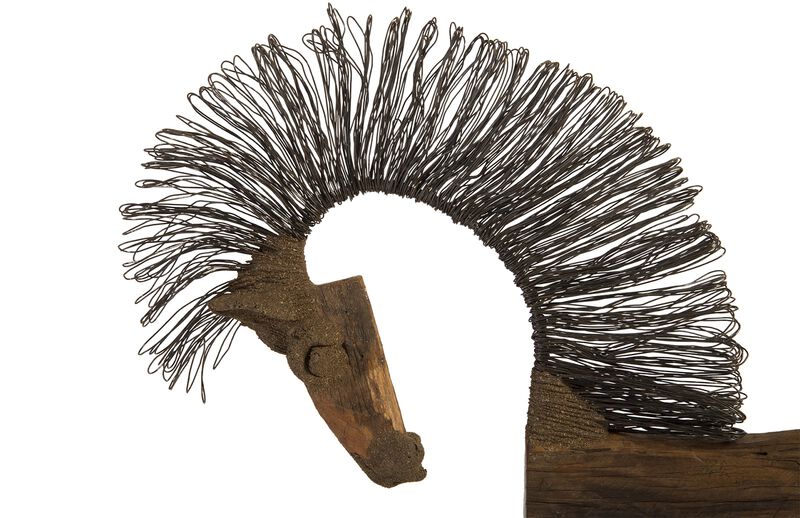 Wire Horse Long Body Sculpture