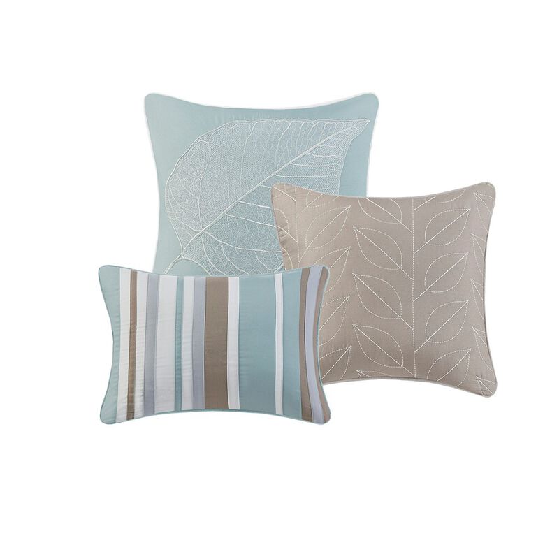 Gracie Mills Forest 6-Piece Embroidered Quilt Set with Throw Pillows