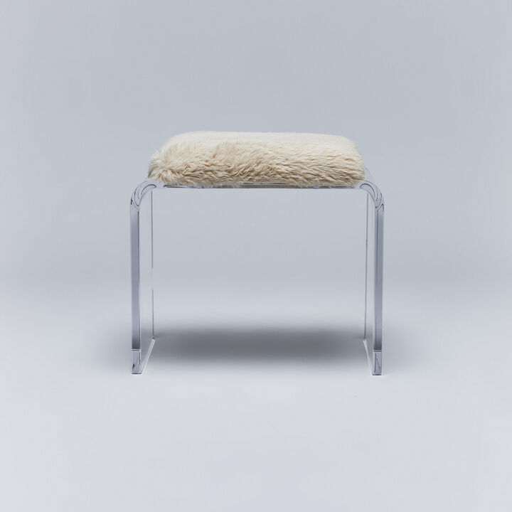 Mira Acrylic Stool - Almond