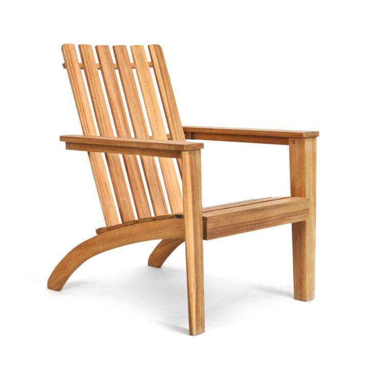 Hivvago Outdoor Durable Patio Acacia Wood Adirondack Lounge Armchair