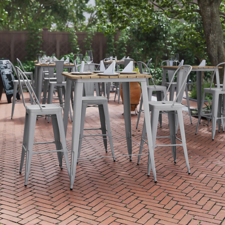Metal Colorful Restaurant Bar Tables