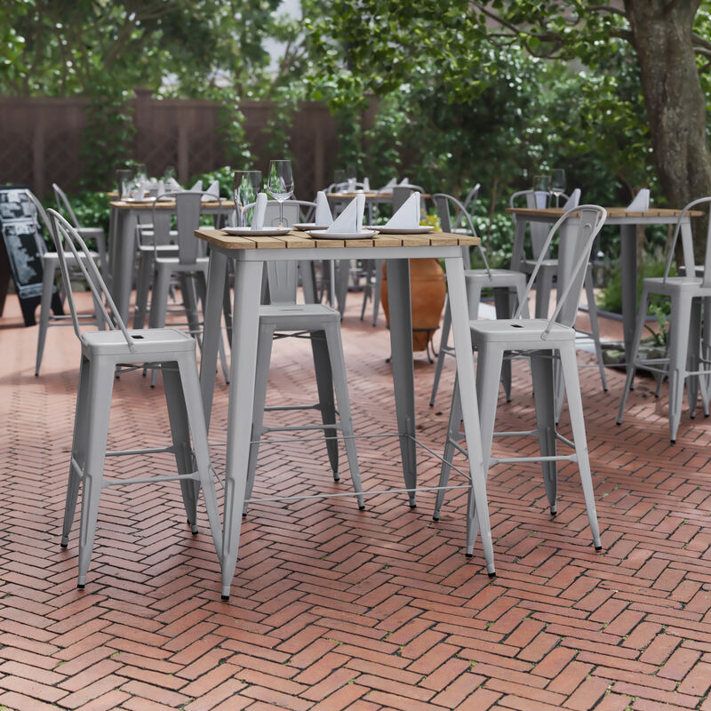Metal Colorful Restaurant Bar Tables