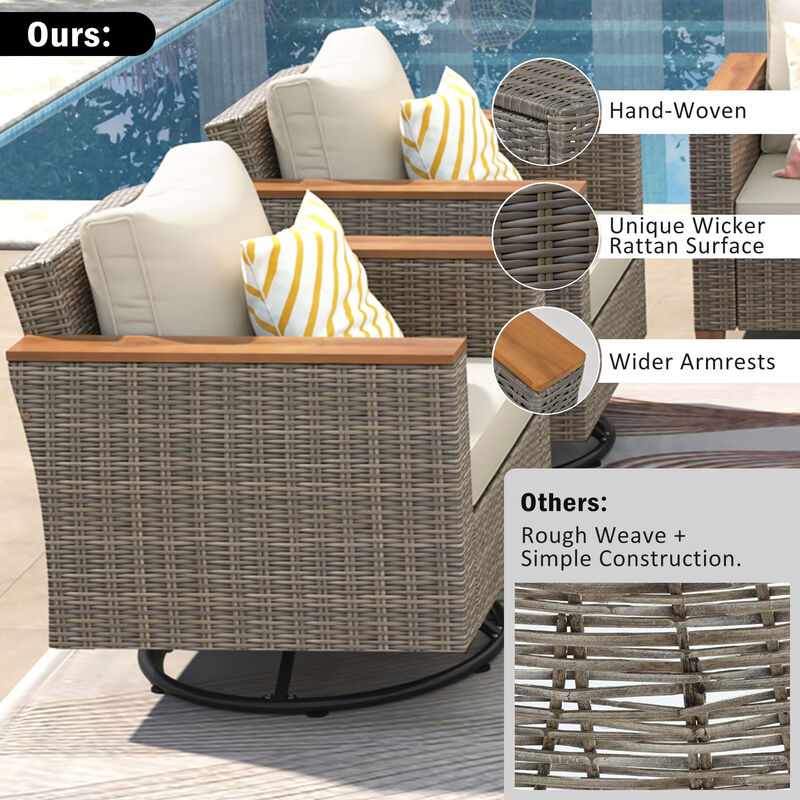 Merax Wicker Outdoor Patio Furniture Seating Set