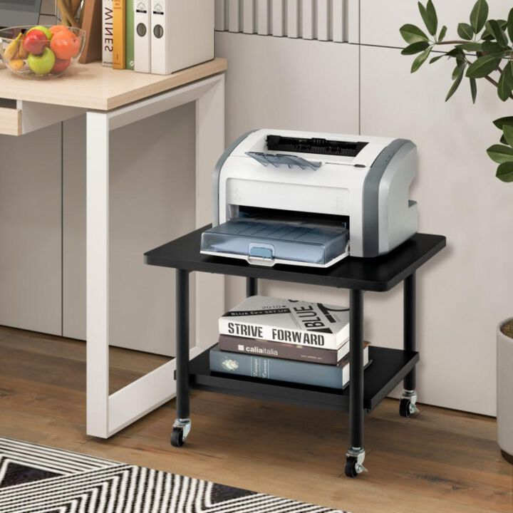 Hivvago Under Desk Printer Stand with 360Â° Swivel Casters