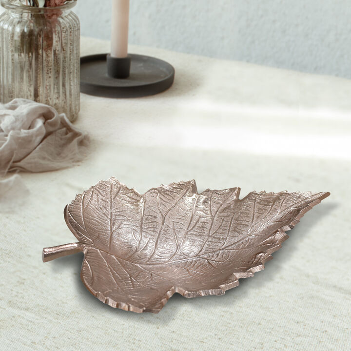 Handmade Decorative Gold Color Coated 5.23 x 3.93 x 1.14 Inches Aluminium Tray 061AB BBH Home's
