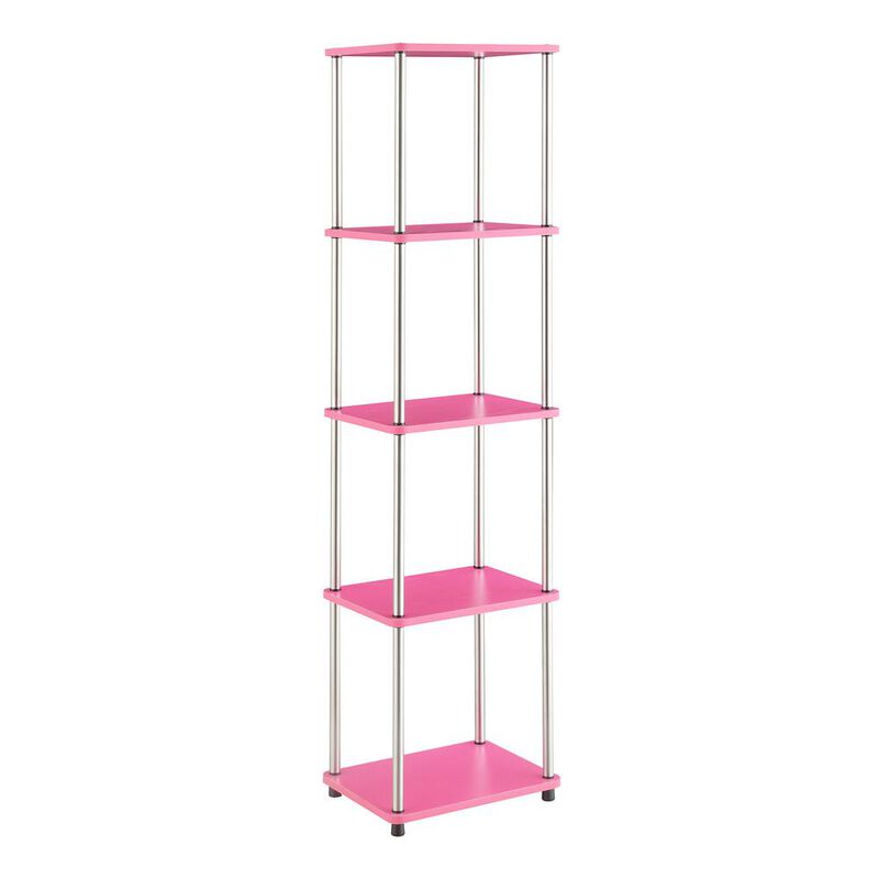 Convenience Concepts Designs2Go No Tools 5 Tier Tower, Pink
