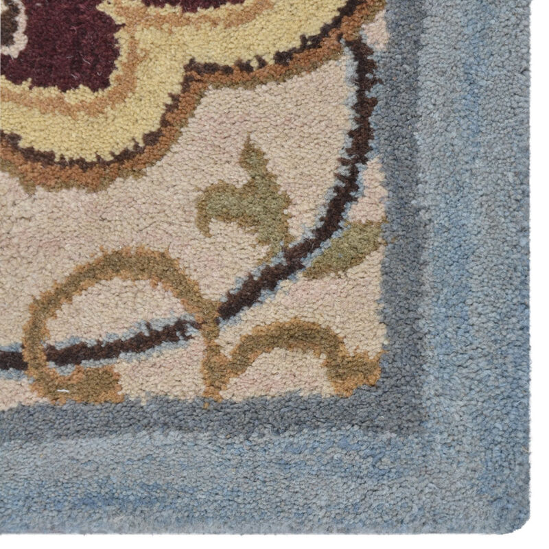 RUGSOTIC CARPETS HAND TUFTED WOOL ECO-FRIENDLY AREA RUGS  - 9'x12', Rectangle Shape, Cream, Floral Modern Design, High Pile Thick Handmade Anti Skid Area Rugs for Living Room, Bed Room (K00502)