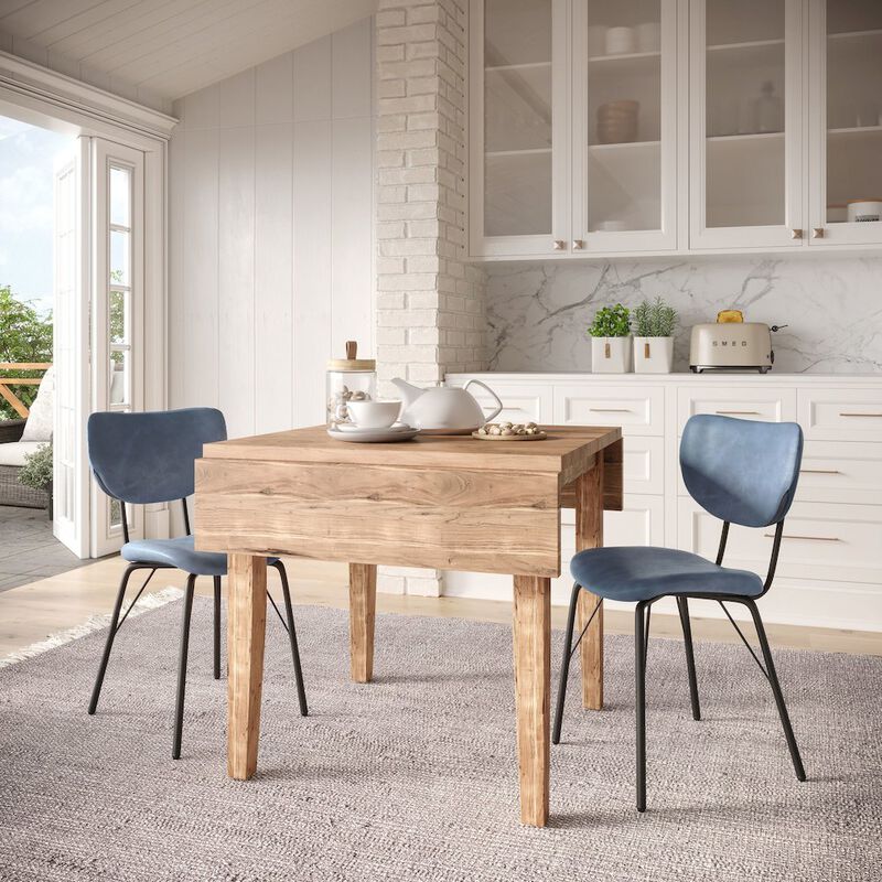 Jofran Modern Faux Leather Split-Back Upholstered Dining Chair (Set of 2)