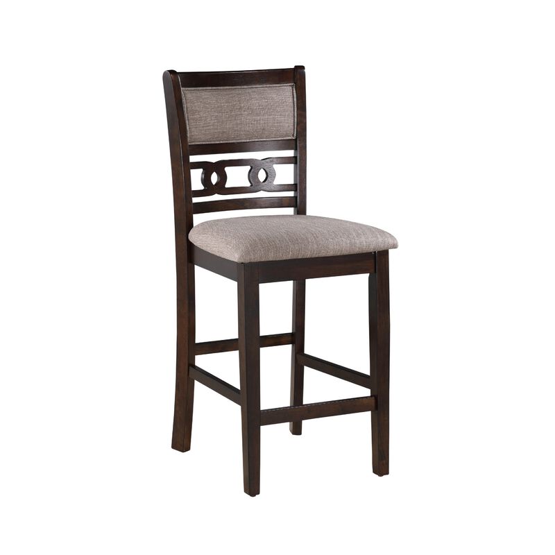 Gary 42 Inch 5 Piece Counter Table Set, Cherry Brown - Benzara