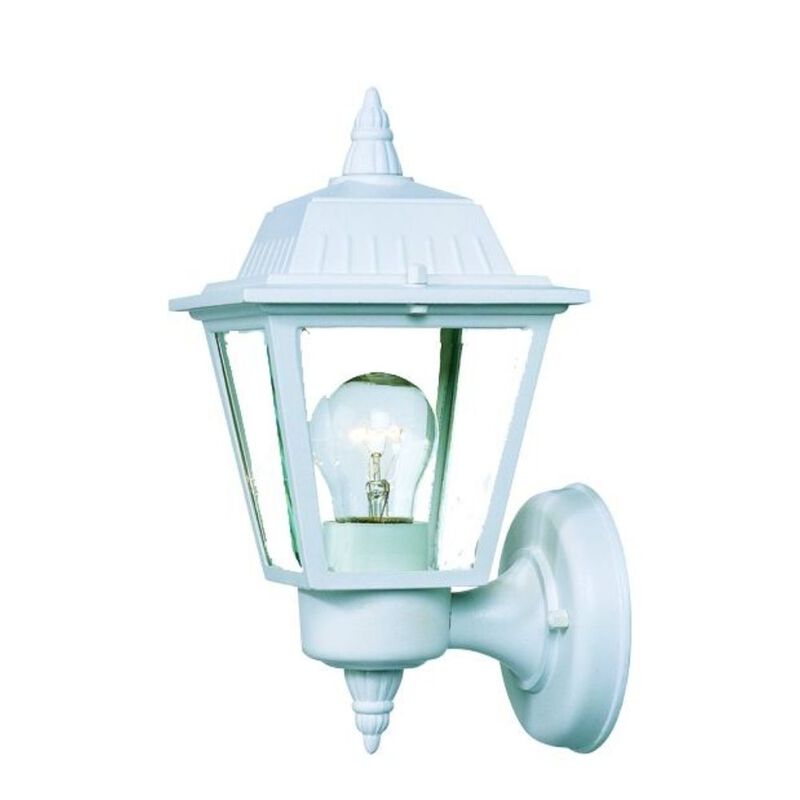 Hivvago White Cast Aluminum Outdoor Wall Light