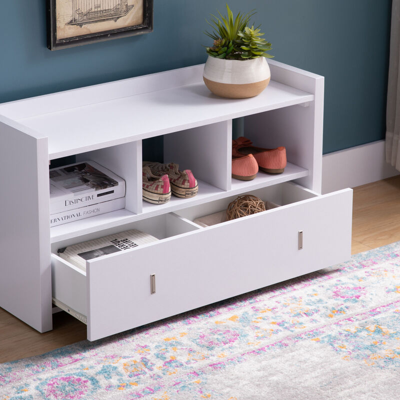 Shoe Bench White