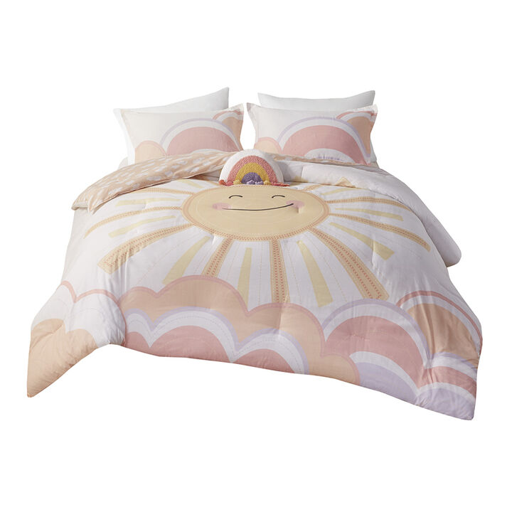 Gracie Mills Singleton Sunny Smiles Reversible Comforter Set
