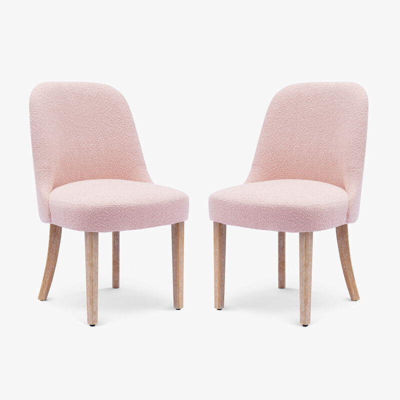 WestinTrends Mid-Century Modern Upholstered Boucle Dining Chair