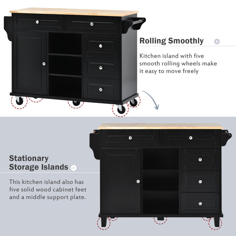 Merax Rolling Mobile Kitchen Island