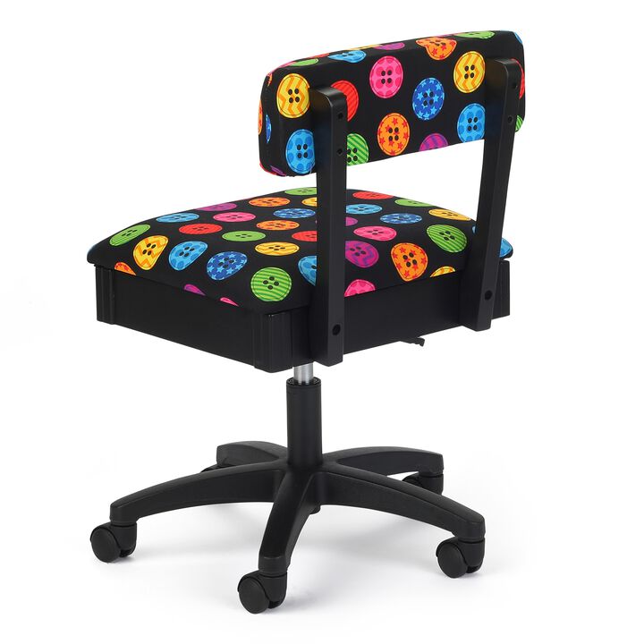 Hydraulic Sewing Chairs: Bright Buttons Print