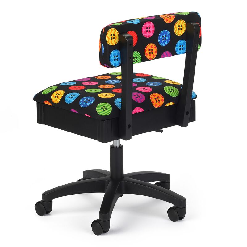 Hydraulic Sewing Chairs: Bright Buttons Print