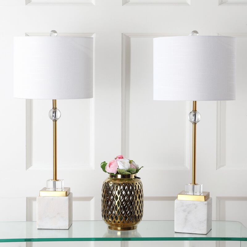 Dawson Marble/Crystal LED Table Lamp