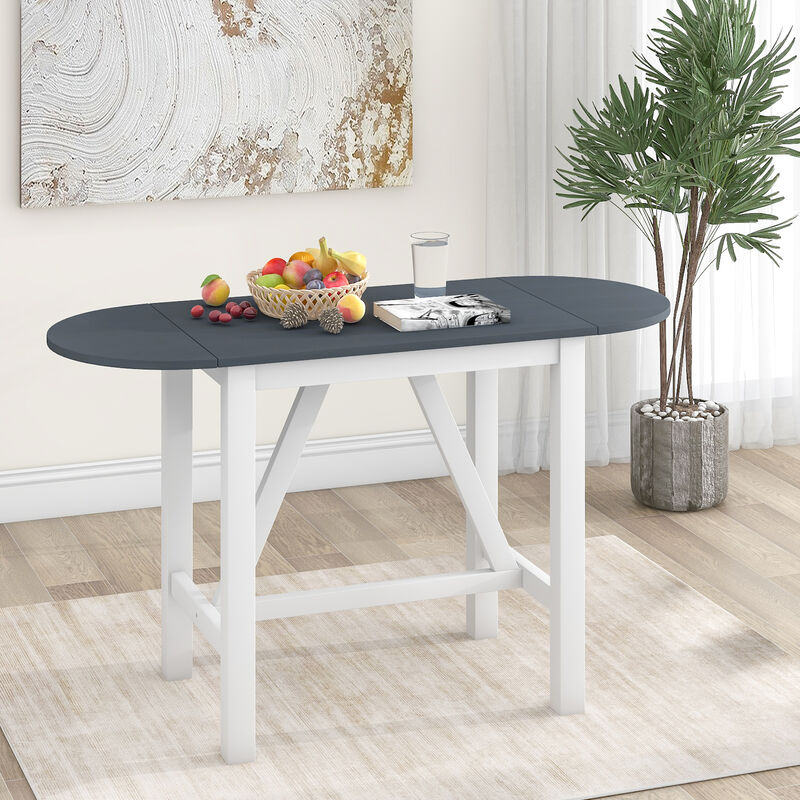 Merax  3-Piece Wood Counter Height Drop Leaf Dining Table Set