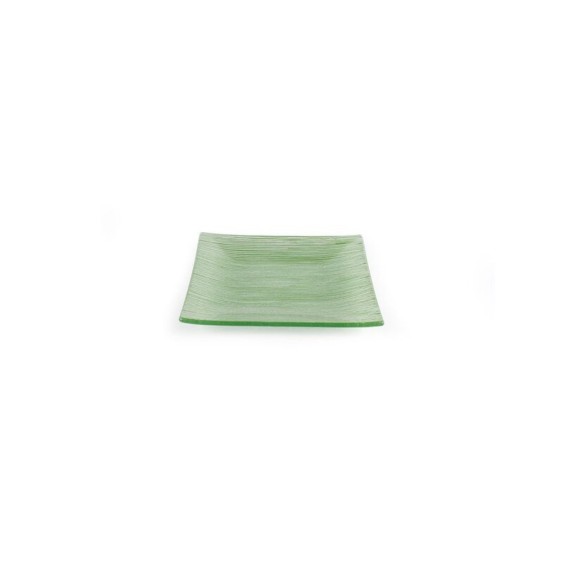 Glass Dinnerware 7.75" x 7.75" Square Clear Glass Plate (Set of 2)