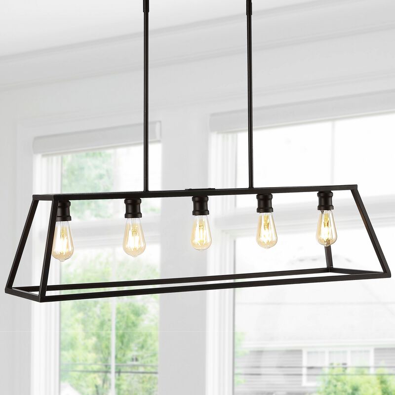 Floyd 5-Light Adjustable Iron Farmhouse Vintage LED Dimmable Pendant