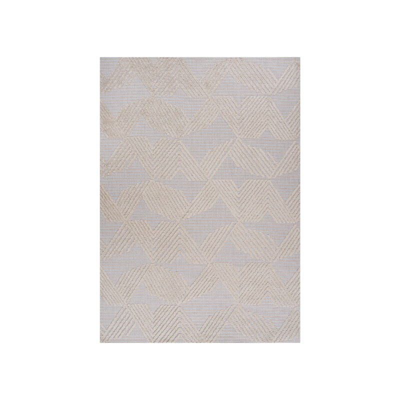 Jazz High-Low Pile Art Deco Geometric Indoor/Outdoor Area Rug