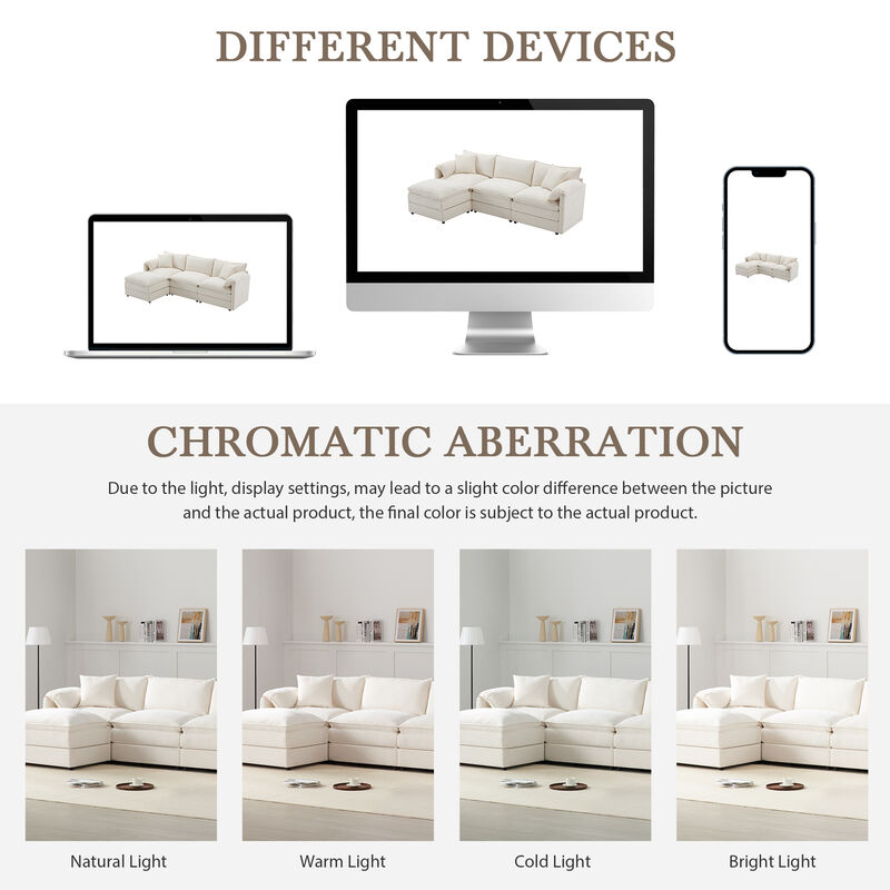 Merax Chenille Modular Sectional Sofa