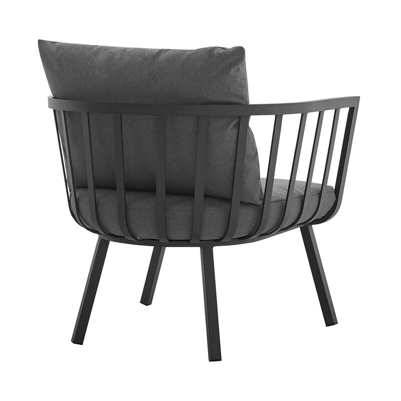 Modway Riverside Outdoor Furniture, Armchair, Gray Charcoa