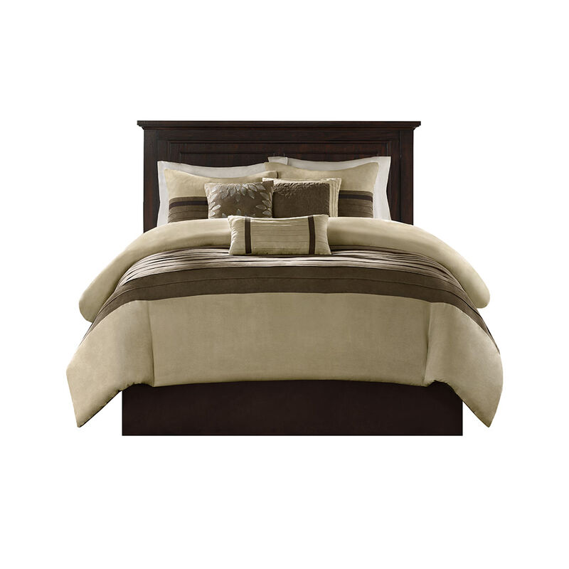 Gracie Mills Bryony 7-Piece Microsuede Comforter Set