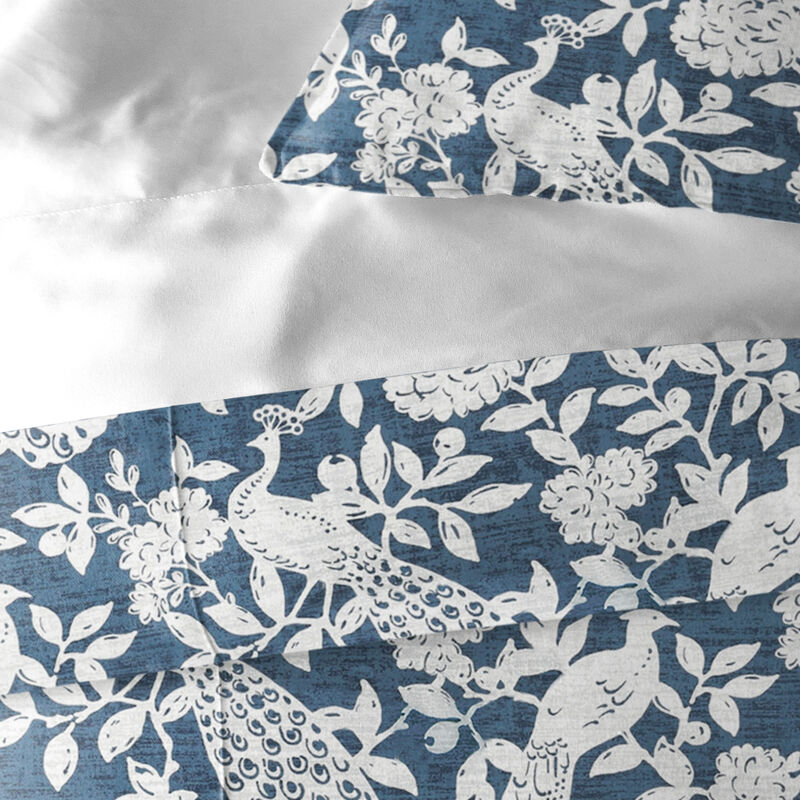 6ix Tailors Fine Linens Lark Navy Duvet Cover Set