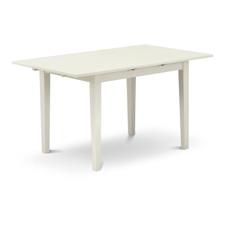 East West Furniture Dining Table Linen White, NFT-LWH-T