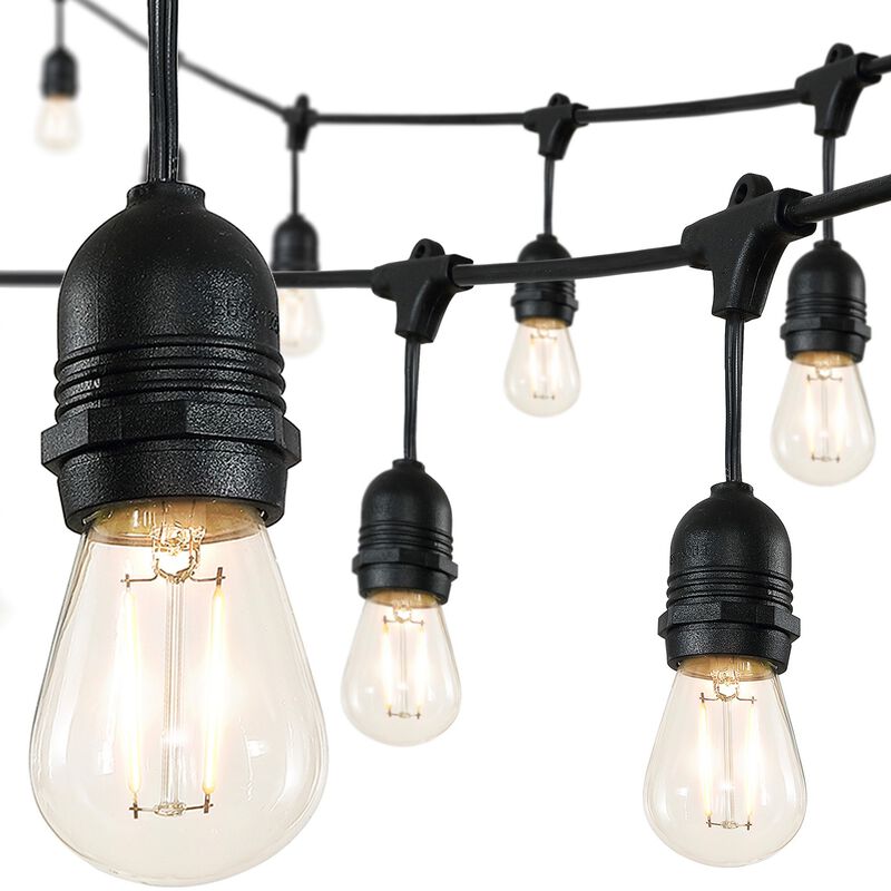 Light Indoor/Outdoor Rustic Industrial LED S14 Edison Buld String Lights